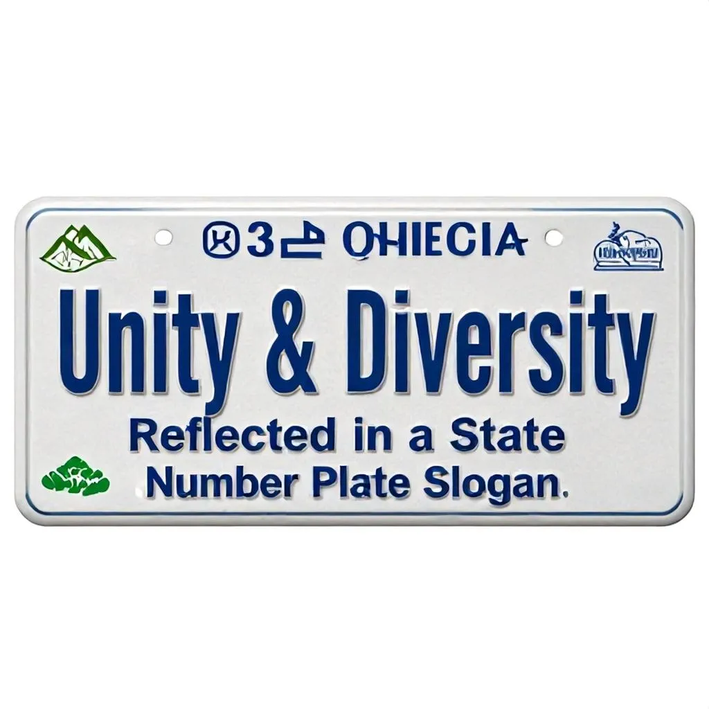 state number plate slogan